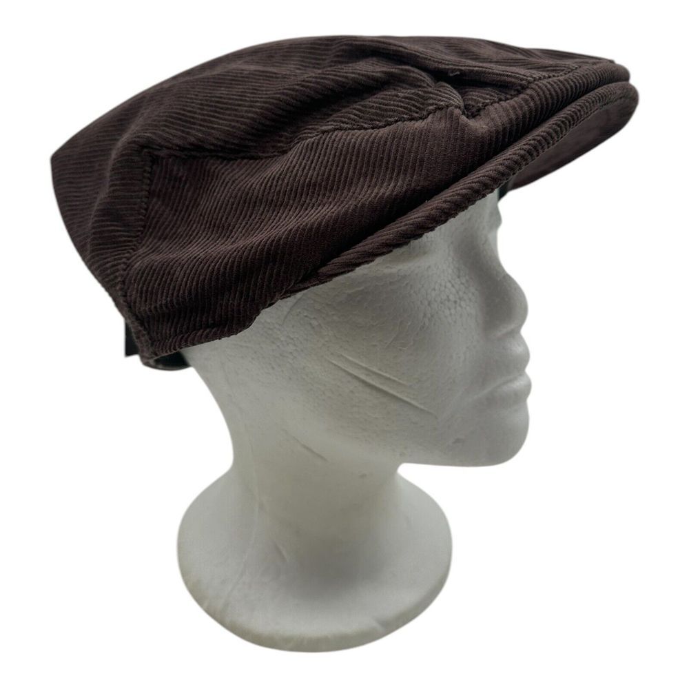 Frye Newsboy Driving‎ Hat Cap Men's OSFM Brown Corduroy Cabbie NWT